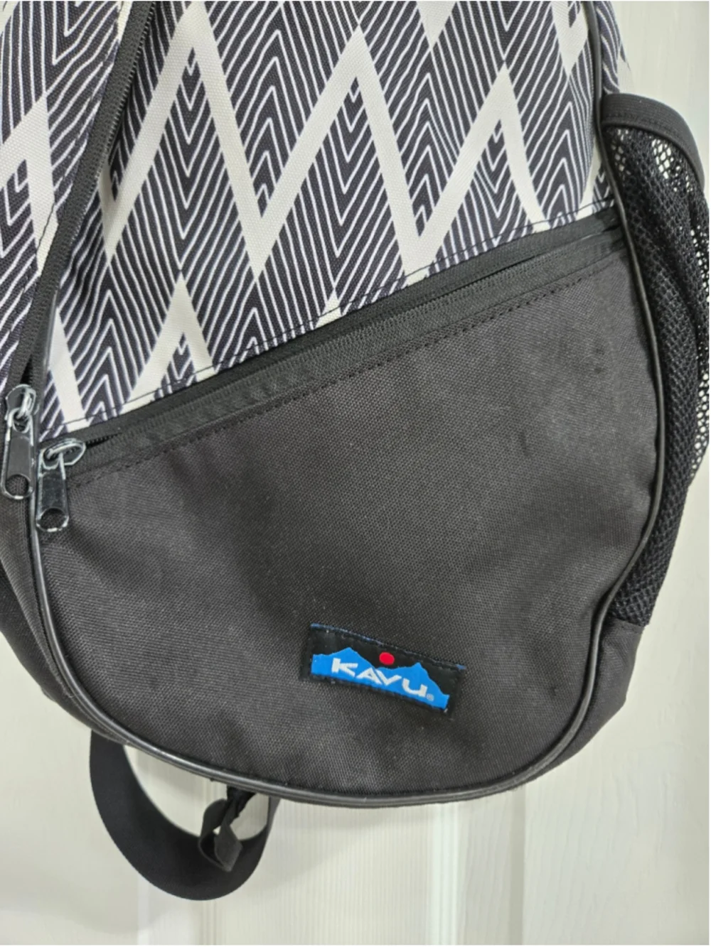Women's KAVU Rope Bag Backpack One Size Black and White